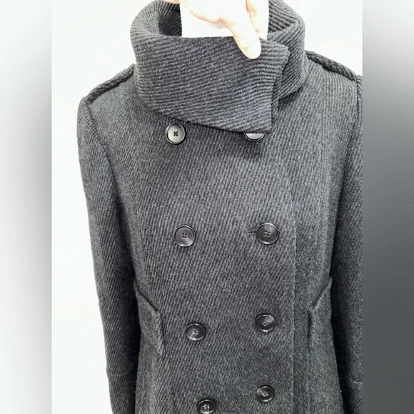 Women’s Ann Taylor Loft Winter Jacket Peacoat Charcoal Gray Sz M - Picture 6 of 15